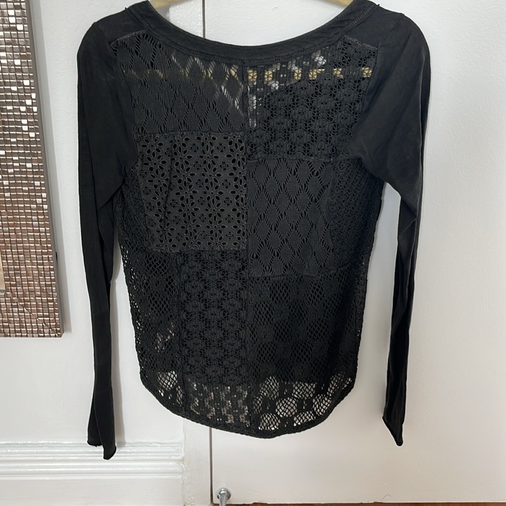 Free people crochet blouse size s